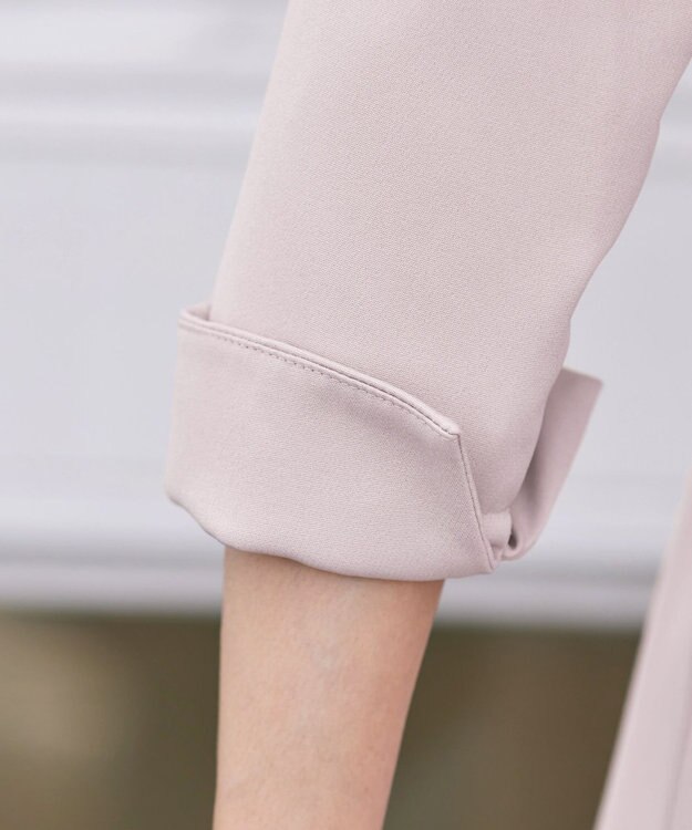 Tiaclasse L 【洗える】ダブルラインタックチュニック グレージュ