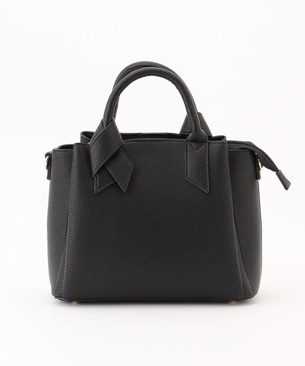 LA BAGAGERIE 【MONICA】リボンハンドルバッグ ブラック