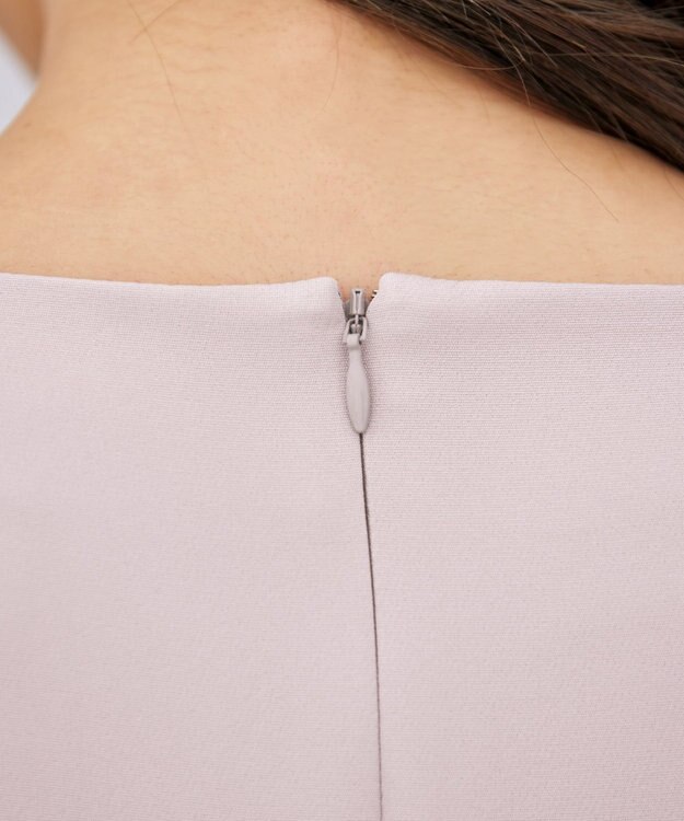 Tiaclasse L 【洗える】ダブルラインタックチュニック グレージュ