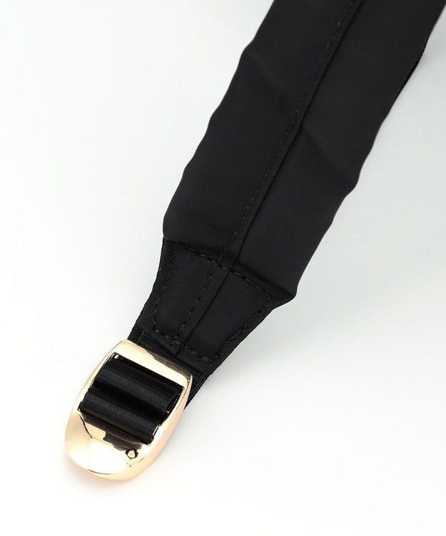 LA BAGAGERIE チャーム付き　ナイロンスクエアリュック ブラック