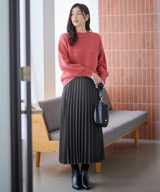 ANY スパンコールニット レッド