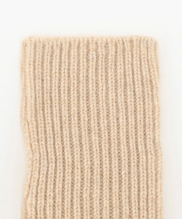 MOONBAT 【カシミヤ100%】リブニットアームウォーマー ベージュ