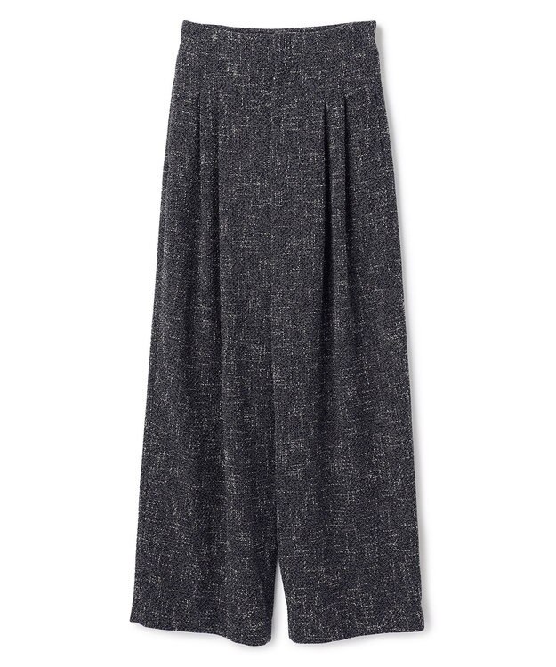 BEIGE， TRIPHANE / ハイウエストツイードタックパンツ Navy Mix