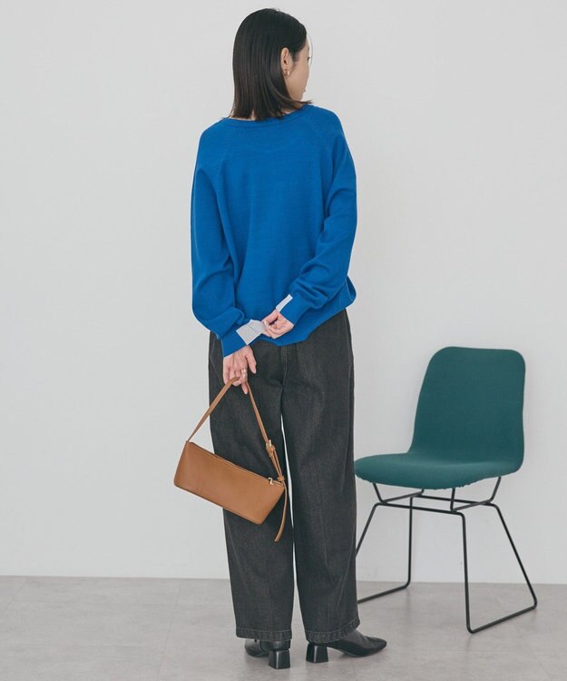 AMERICAN HOLIC バイパチラグランニットプルオーバー Blue