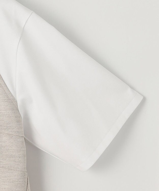 23区 【WEB限定カラーあり/洗える】スムースデザイン コンビ カットソー ベージュ系