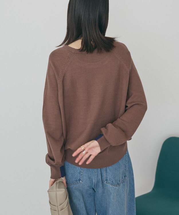 AMERICAN HOLIC バイパチラグランニットプルオーバー Mocha