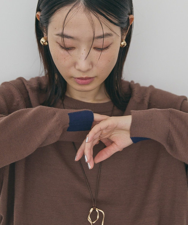 AMERICAN HOLIC バイパチラグランニットプルオーバー Mocha