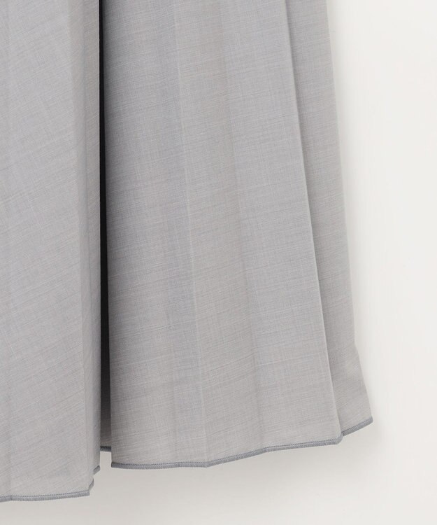 J.PRESS LADIES 【洗える】50Sブロード プリーツ スカート ライトグレー系