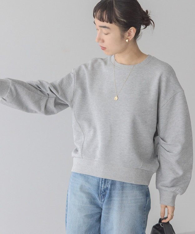 AMERICAN HOLIC タックスリーブスウェット Light Gray Mixture
