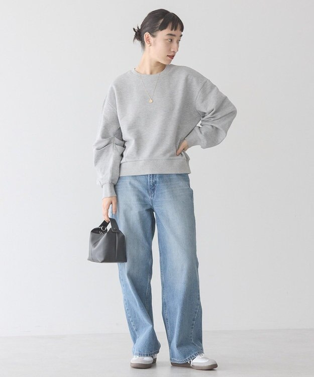 AMERICAN HOLIC タックスリーブスウェット Light Gray Mixture