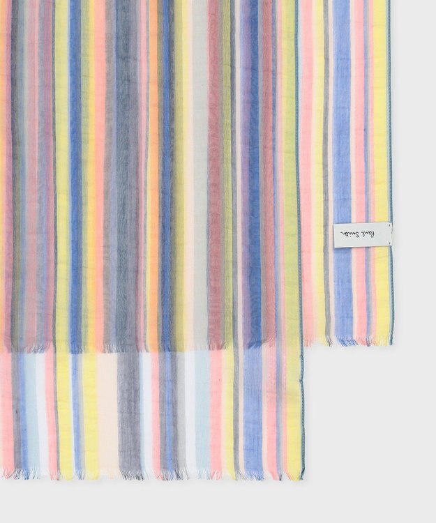 Paul Smith シルクブレンド スカーフ ブルー