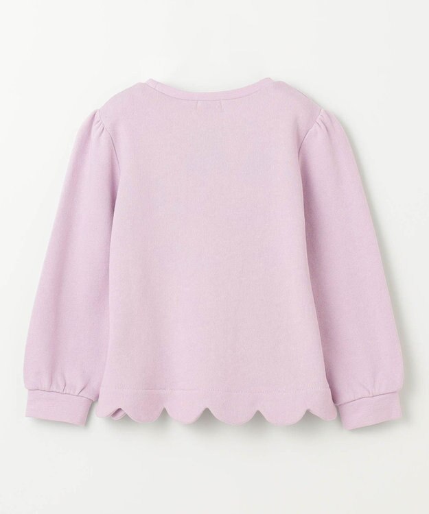 ANY KIDS 裏毛 スカラップ トレーナー ラベンダー