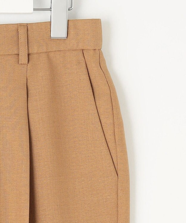 自由区 L 【セットアップ対応・洗える】ハニカムクロステーパード パンツ ブラウン系