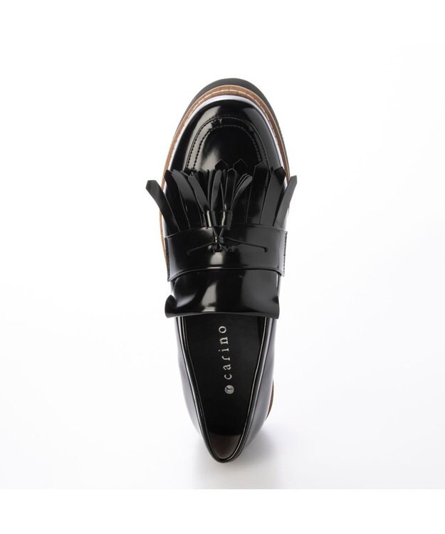 MODE ET JACOMO <carino>【レイン対応】【2WAY】厚底タッセルローファー ブラック