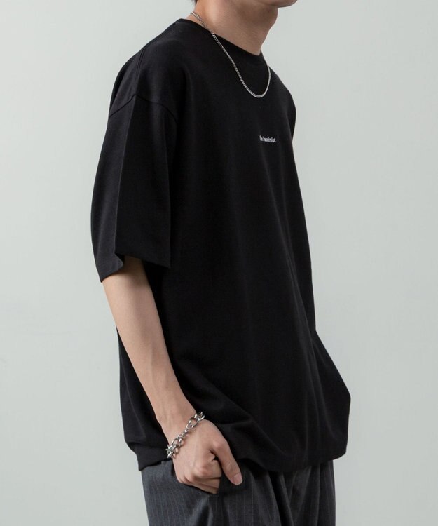 WEGO アクセ付きフォトグラフィックT（SS） ブラック