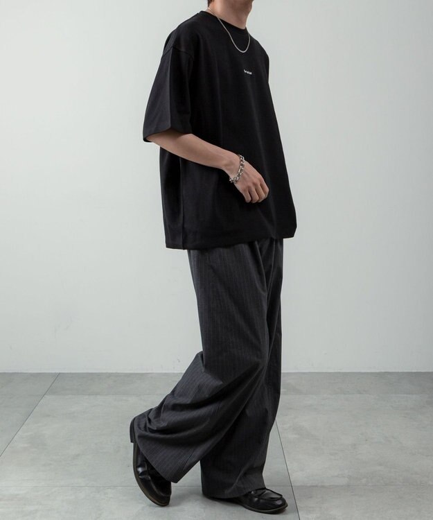 WEGO アクセ付きフォトグラフィックT（SS） ブラック