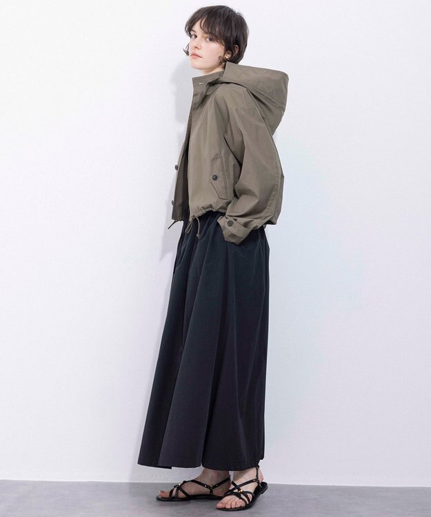 NAVE 【Nave・洗える】ドライタッサー スカート ブラック系