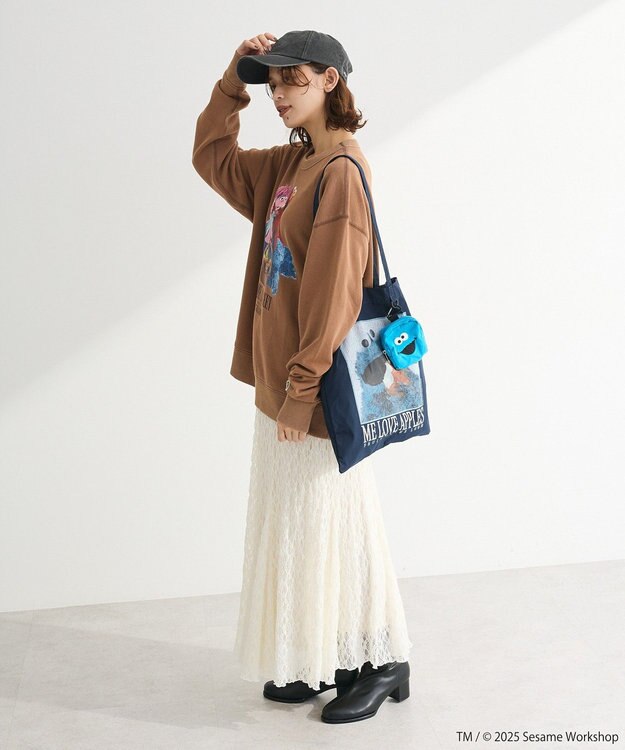 Green Parks セサミストリートミーツフルーツオブザルーム　スウェット Brown