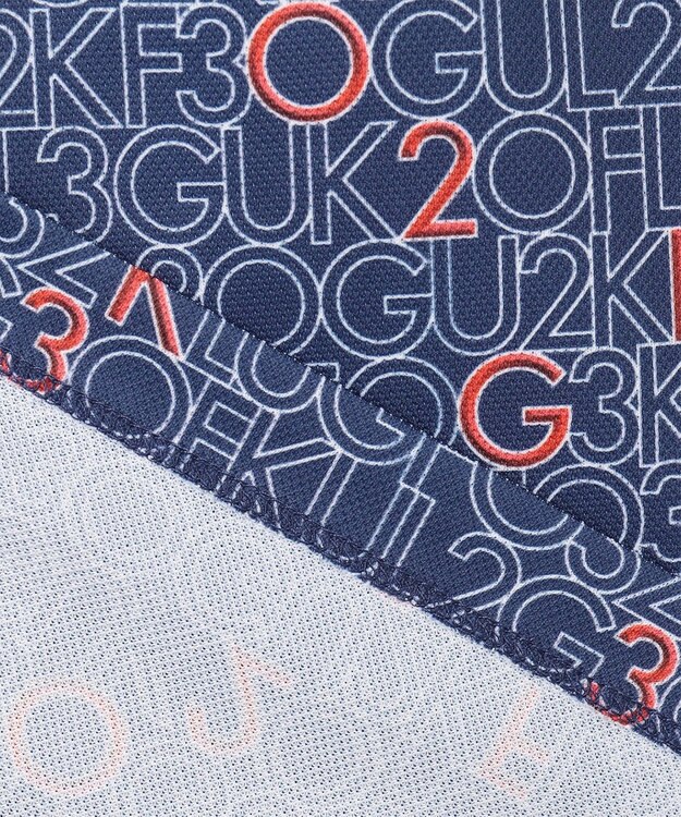 23区GOLF 【MEN】【吸水速乾/UVカット】ロゴ総柄プリント 半袖ポロシャツ ネイビー系5