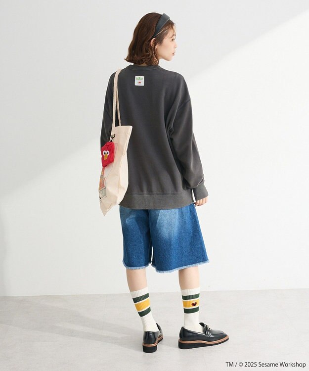 Green Parks セサミストリートミーツフルーツオブザルーム　スウェット Charcoal Gray