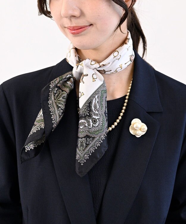 Marca 【伝統横濱スカーフ】ホルン  小判 シルクツイル スカーフ