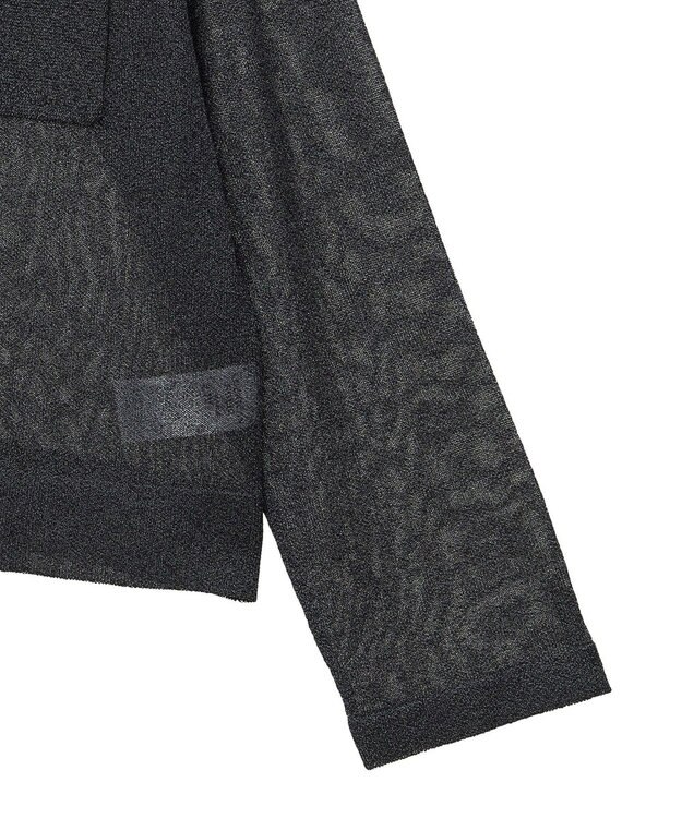 AMERICAN HOLIC シアー襟付きカーディガン Black