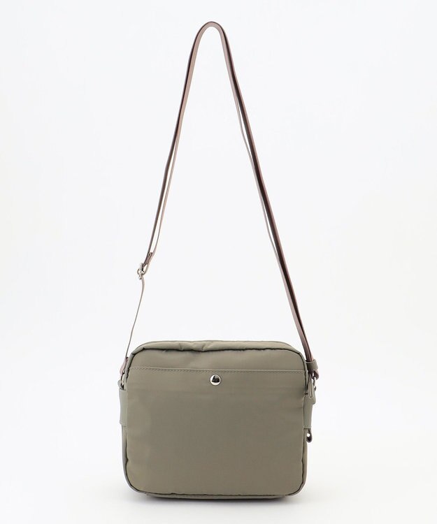 Y'SACCS ナイロン×牛革コンビシリーズ　横型ショルダーバッグ　SSサイズ グレージュ