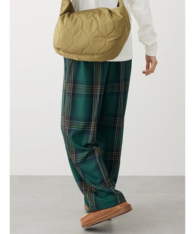 CRAFT STANDARD BOUTIQUE センタープレスチェックパンツ Check Green
