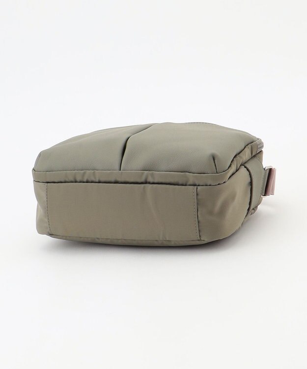 Y'SACCS ナイロン×牛革コンビシリーズ　横型ショルダーバッグ　SSサイズ グレージュ