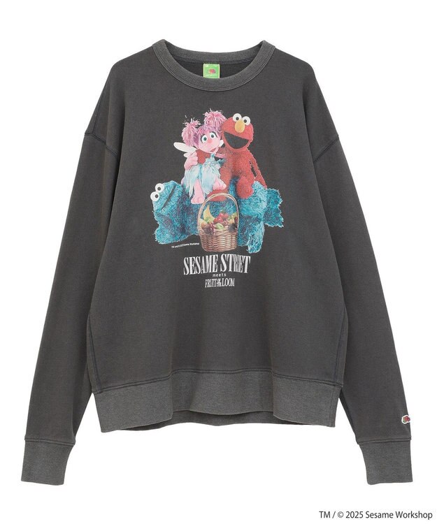 Green Parks セサミストリートミーツフルーツオブザルーム　スウェット Charcoal Gray