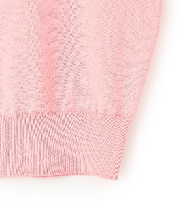 23区 【Oggi4月号掲載/洗える】プレミアムビオコットン 半袖 ニット ピンク系