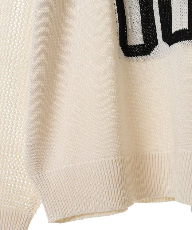 CRAFT STANDARD BOUTIQUE ロゴジャガードメッシュニットプルオーバー Ivory