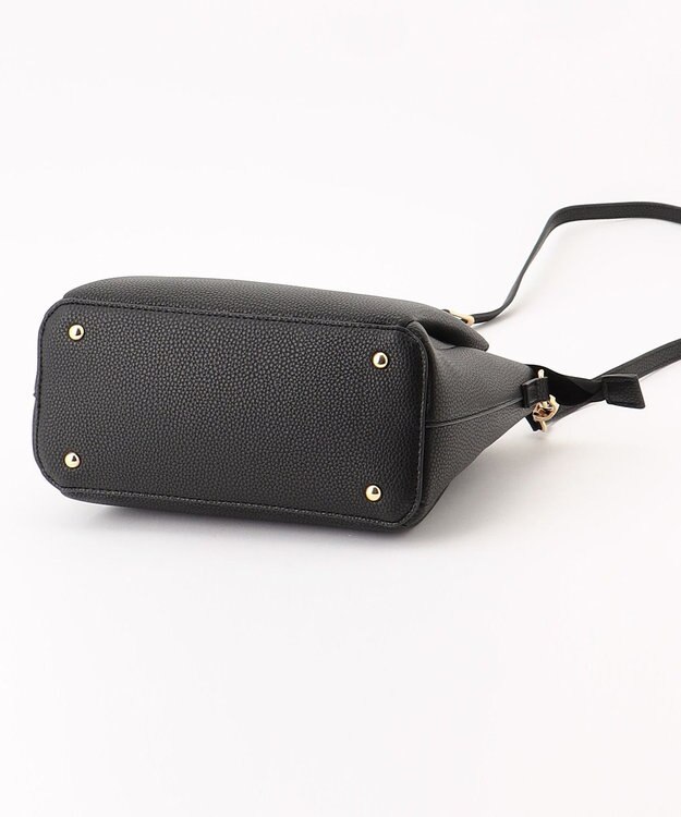 LA BAGAGERIE 【MONICA】リボンハンドルバッグ ブラック