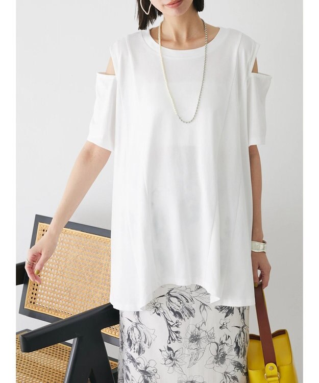 Green Parks ショルダーカットチュニック Off White