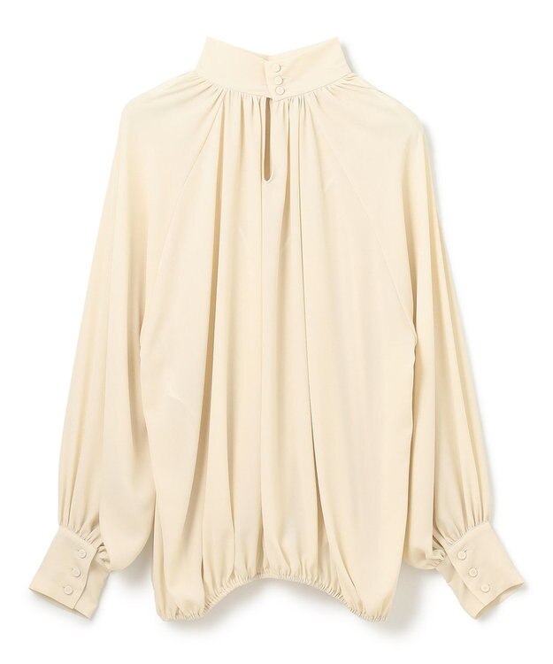 BEIGE， 【WEB限定】DION / ギャザーブラウス Sand