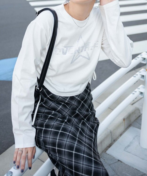 WEGO ラインストーンサイドドロストロンT ホワイト