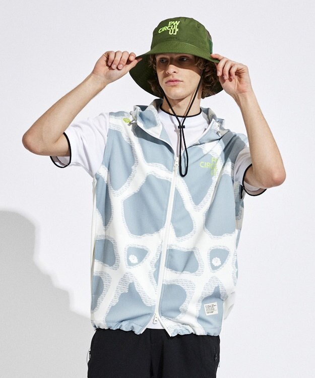 PW CIRCULUS 【袖2WAY】【MEN】プリント デタッチャブル アノラック ライトグレー系5