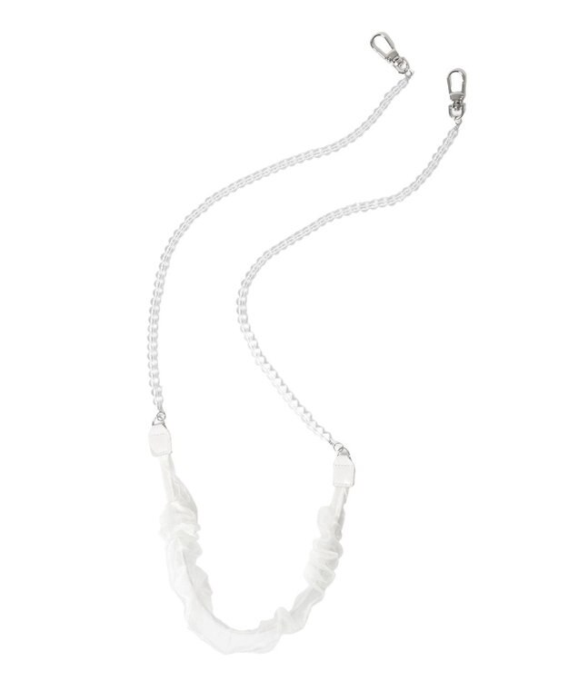 WEGO くしゅくしゅビーズストラップ ホワイト