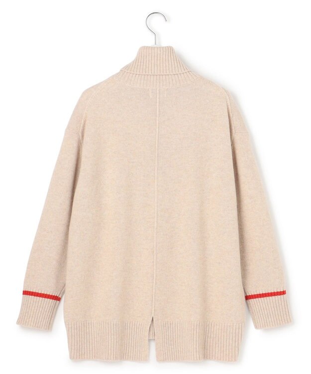 J.PRESS YORK STREET 【WOMEN】ウールカシミヤ デザインタートルネック ニット アイボリー系