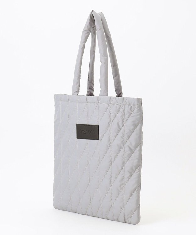 Y'SACCS コンビライニングキルトトート ライトグレー