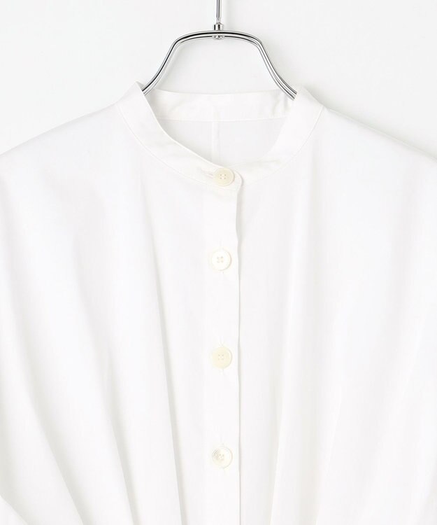 #Newans ナローウエストデザインブラウス ホワイト