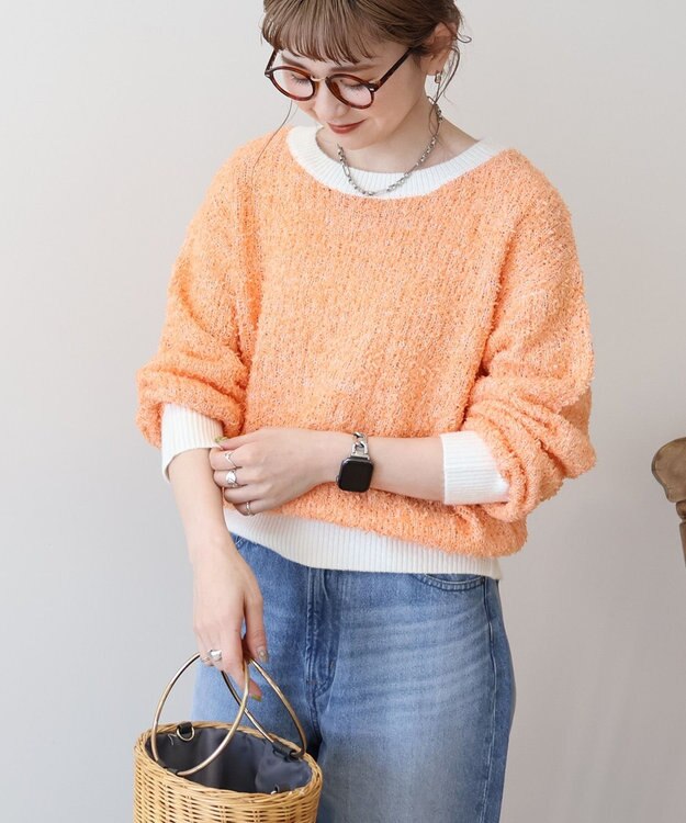 AMERICAN HOLIC テープヤーンプルオーバー Orange