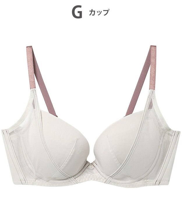WACOAL WEB限定 ブラジャー 【ハグするブラ】 体温を感知してカラダになじむ 谷間メイク 脇高設計 Gカップまで対応 大きいサイズ レディース BMM700 /ワコール アイボリー