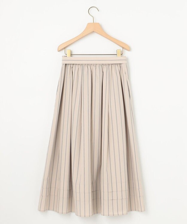 組曲 S 【WEB限定】コットンポリエステルタイプライター セットアップ ベージュストライプ系1