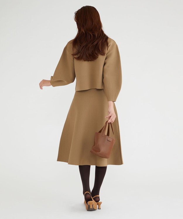 Feroux 【セットアイテム】パフスリーブニット セットアップ キャメル系