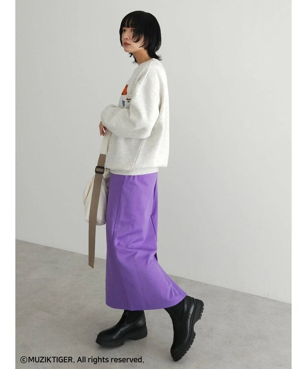 Green Parks ムジークタイガー／裏起毛刺しゅうプルオーバー Oatmeal