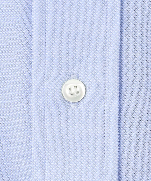J.PRESS MEN 酷暑の清潔感もこれ一枚で【吸水速乾 / 抗菌防臭 / 防シワ】【J.PRESS OXFORD JERSEY】カノコインレイ半袖 シャツ / B.D. サックスブルー系