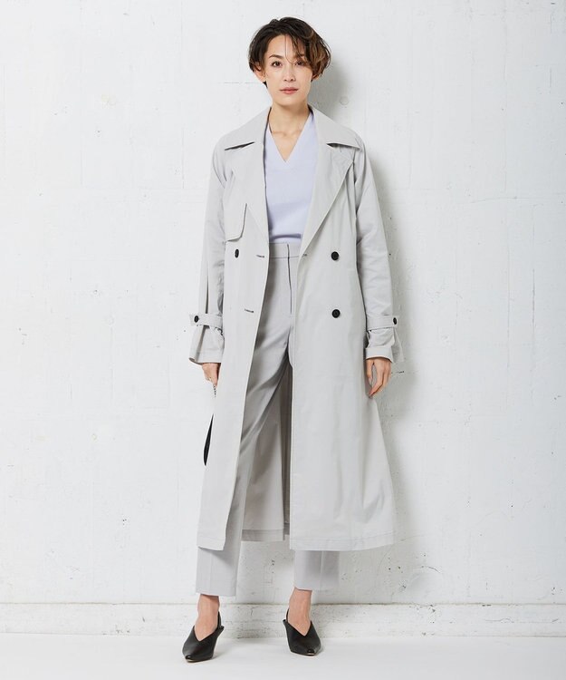 ICB メモリートレンチ コート ライトグレー系
