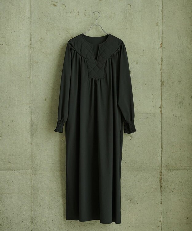 #Newans 【ANSWER for ほど甘トレンド】キルトカラーワンピース ブラック系9