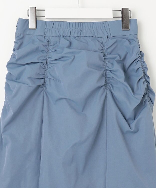 Feroux 【洗える】シュリンクマーメイド スカート スカイブルー系